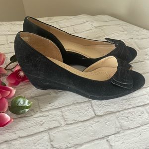 Peep Toe Wedge Dress Shoes